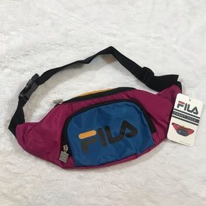orange fila fanny pack